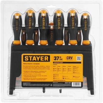 Набор отверток Stayer Master 25312-H37 в компл.:37 предметов - купить недорого с доставкой в интернет-магазине
