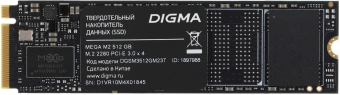 Накопитель SSD Digma PCIe 3.0 x4 512GB DGSM3512GM23T Mega M2 M.2 2280 - купить недорого с доставкой в интернет-магазине