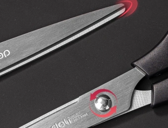 Ножницы Deli EM600 офисные 170мм ручки пластиковые сталь ассорти чехол с европод. - купить недорого с доставкой в интернет-магазине