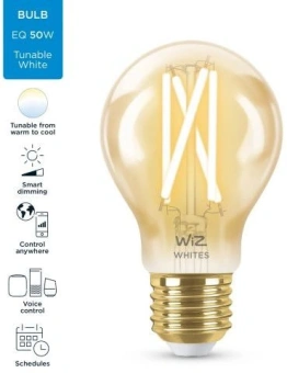 Умная лампа WiZ E27 50Вт 640lm Wi-Fi (упак.:1шт) (929003017401) - купить недорого с доставкой в интернет-магазине
