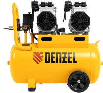 Компрессор поршневой Denzel DLS 2200/50 безмасляный 380л/мин 50л 2200Вт желтый - купить недорого с доставкой в интернет-магазине