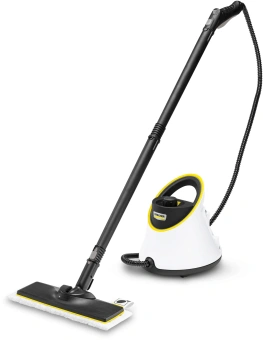 Пароочиститель напольный Karcher EasyFix SC 2 Deluxe 1500Вт белый/желтый - купить недорого с доставкой в интернет-магазине