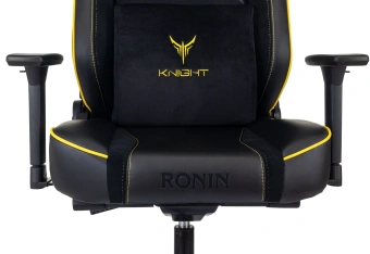 Кресло игровое Knight Ronin черный искусственная замша с подголов. крестов. металл - купить недорого с доставкой в интернет-магазине