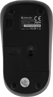 Мышь Defender Wave MM-995 черный оптическая 1600dpi silent беспров. USB для ноутбука 3but (52995) - купить недорого с доставкой в интернет-магазине