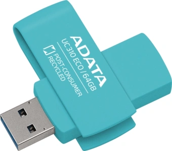 Флеш Диск A-Data 64GB UC310E UC310E-64G-RGN USB3.2 зеленый - купить недорого с доставкой в интернет-магазине