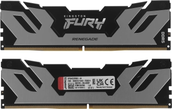 Память DDR5 2x32GB 6400MHz Kingston KF564C32RSK2-64 Fury Renegade Silver XMP RTL Gaming PC5-51200 CL32 DIMM 288-pin 1.4В kit dual rank с радиатором Ret - купить недорого с доставкой в интернет-магазине