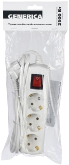 Сетевой удлинитель IEK У03В 1.5м (3 розетки) белый (пакет ПЭ) - купить недорого с доставкой в интернет-магазине