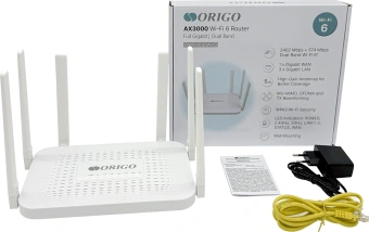 Роутер беспроводной Origo OWR3030AXG (OWR3030AXG/A3A) 10/100/1000BASE-T белый - купить недорого с доставкой в интернет-магазине
