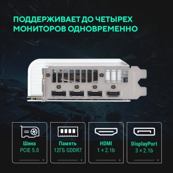 Видеокарта Asus PCI-E 5.0 PRIME-RTX5070-O12G-WHITE NVIDIA GeForce RTX 5070 12Gb 192bit GDDR7 2557/28000 HDMIx1 DPx3 HDCP Ret - купить недорого с доставкой в интернет-магазине