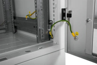 Шкаф коммутационный ЦМО (ШТК-М-24.6.6-1ААА) напольный 24U 600x600мм пер.дв.стекл 2 бок.пан. 700кг серый 455мм 60кг 180град. 1245мм - купить недорого с доставкой в интернет-магазине