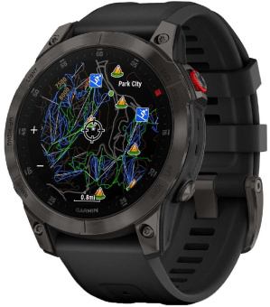 Смарт-часы Garmin Epix Gen 2 Sapphire 33.02мм 1.3" AMOLED корп.черный рем.черный (010-02582-11) - купить недорого с доставкой в интернет-магазине