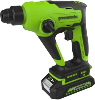 Перфоратор Greenworks GD24SDS1K2 патрон:SDS-plus уд.:1.2Дж аккум. - купить недорого с доставкой в интернет-магазине