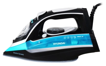 Утюг Hyundai H-SI01336 2800Вт черный/голубой - купить недорого с доставкой в интернет-магазине