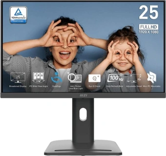 Монитор MSI 24.5" Pro MP253P черный IPS LED 16:9 HDMI M/M HAS Piv 300cd 178гр/178гр 1920x1080 100Hz VGA DP FHD 2.7кг - купить недорого с доставкой в интернет-магазине