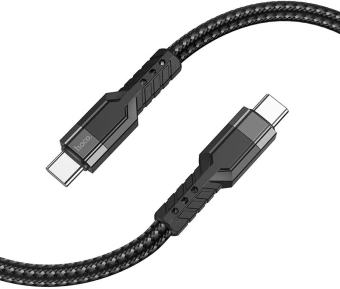 Кабель Hoco U110 Type-C to Type-C USB Type-C (m)-USB Type-C (m) 1.2м черный коробка - купить недорого с доставкой в интернет-магазине