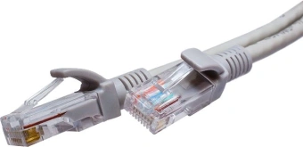 Патч-корд Suprlan 10-0142 UTP RJ-45 вил.-вилка RJ-45 кат.5E 1м серый LSZH 26AWG - купить недорого с доставкой в интернет-магазине