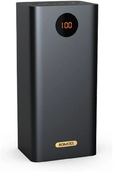 Мобильный аккумулятор Romoss PEA60 60000mAh QC3.0 22.5W 5A 3xUSB-A/USB-C черный - купить недорого с доставкой в интернет-магазине