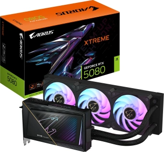 Видеокарта Gigabyte PCI-E 5.0 GV-N5080AORUSX W-16GD NVIDIA GeForce RTX 5080 16Gb 256bit GDDR7 2805/30000 HDMIx1 DPx3 HDCP Ret - купить недорого с доставкой в интернет-магазине