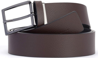 Ремень мужской Piquadro Modus Special CU5928MOS/NM 125х3.5см черный/коричневый натур.кожа - купить недорого с доставкой в интернет-магазине