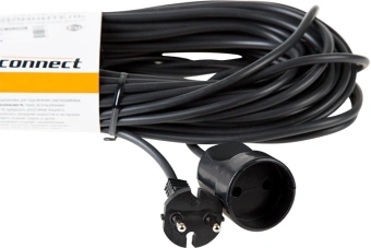 Удлинитель силовой PROconnect PROc-Uc (11-7115) 2x0.75кв.мм 1розет. 20м ПВС 6A без катушки черный - купить недорого с доставкой в интернет-магазине