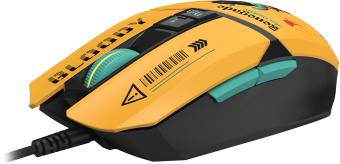 Мышь A4Tech Bloody W63 Max Renegade желтый/рисунок оптическая 12000dpi USB (W63 MAX) - купить недорого с доставкой в интернет-магазине