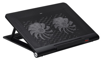 Подставка для ноутбука Buro BU-LCP170-B214 17"398x300x29мм 2xUSB 2x 140ммFAN 926г металлическая сетка/пластик черный - купить недорого с доставкой в интернет-магазине