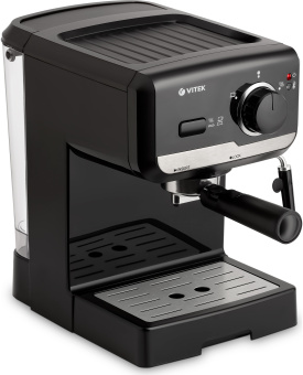 Кофеварка рожковая Vitek VT-1502 1050Вт черный - купить недорого с доставкой в интернет-магазине