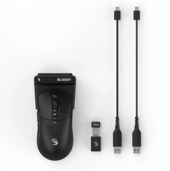 Мышь A4Tech Bloody R72 Pro Duo черный оптическая 26000dpi беспров. USB/USB-C 7but - купить недорого с доставкой в интернет-магазине