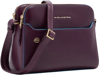 Сумка кросс-боди женская Piquadro Blue Square BD7149B2/BO фиолетовая натур.кожа - купить недорого с доставкой в интернет-магазине