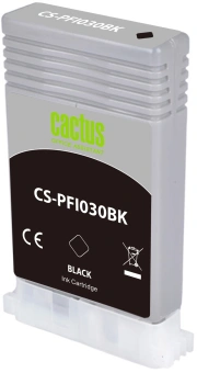 Картридж струйный Cactus CS-PFI030BK PFI-030BK черный пигментный (55мл) для Canon imagePROGRAF TA-20/30 - купить недорого с доставкой в интернет-магазине
