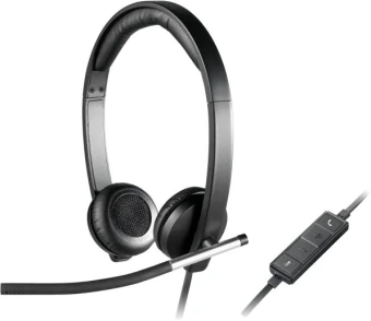 Наушники с микрофоном Logitech H650E черный 1.1м накладные оголовье (981-000519) - купить недорого с доставкой в интернет-магазине