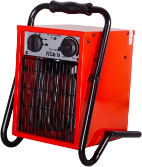 Тепловая пушка электрическая Ресанта ТЭП-2000 2000Вт красный - купить недорого с доставкой в интернет-магазине
