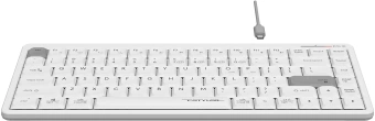 Клавиатура A4Tech Fstyler FBX53C белый USB беспроводная BT/Radio slim Multimedia (FBX53C) - купить недорого с доставкой в интернет-магазине