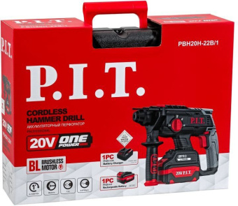 Перфоратор P.I.T. PBH20H-22B/1 патрон:SDS-plus уд.:1.8Дж аккум. (кейс в комплекте) - купить недорого с доставкой в интернет-магазине