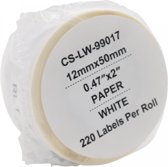 Этикетки Cactus CS-LW-99017 сег.:50x12мм черный белый 220шт/рул Dymo Label Writer 450/4XL - купить недорого с доставкой в интернет-магазине