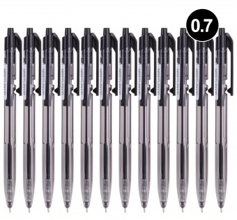 Ручка шариков. автоматическая Deli X-tream EQ02120 черный d=0.7мм черн. черн. сменный стержень линия 0.4мм - купить недорого с доставкой в интернет-магазине
