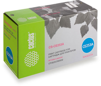 Картридж лазерный Cactus CS-CE253A CE253A пурпурный (7000стр.) для HP CLJ CP3525/ CM3530 - купить недорого с доставкой в интернет-магазине
