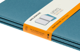Блокнот Moleskine CAHIER JOURNAL CH016B44 Large 130х210мм обложка картон 80стр. линейка голубой (3шт) - купить недорого с доставкой в интернет-магазине