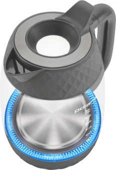 Чайник электрический Polaris PWK 1809CGL 1.8л. 2200Вт графит корпус: стекло/пластик (PWK 1809CG) - купить недорого с доставкой в интернет-магазине