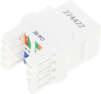Модуль Hyperline KJ8-8P8C-C5E-180-WH информ. KeystoneRJ45 кат.5E UTP бел. (упак.:1шт) - купить недорого с доставкой в интернет-магазине