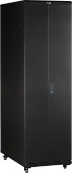Шкаф серверный Lanmaster (TWT-CBB-47U-6X6-G1) напольный 47U 600x600мм пер.дв.стекл металл 2 бок.пан. 800кг черный 526мм 95кг 2277мм IP20 металл - купить недорого с доставкой в интернет-магазине