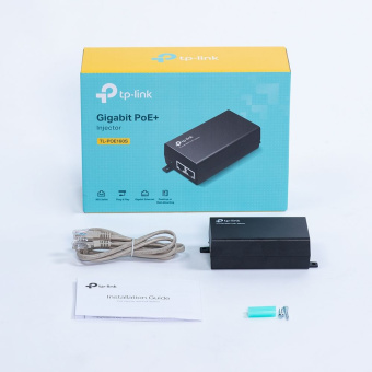 Инжектор PoE+ TP-Link POE160S 10/100/1000BASE-T 100-240В(АС) - купить недорого с доставкой в интернет-магазине