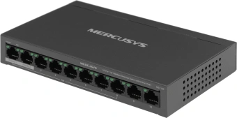 Коммутатор Mercusys MS110P (L2) 10x100Мбит/с 8PoE+ 65W неуправляемый - купить недорого с доставкой в интернет-магазине