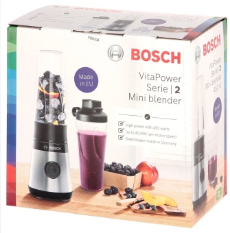Блендер стационарный Bosch VitaPower Serie 2 MMB2111S 450Вт хром - купить недорого с доставкой в интернет-магазине