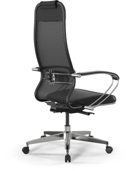 Кресло Метта ErgoLife Comfort черный сиденье черный сетка с подголов. крестов. металл хром - купить недорого с доставкой в интернет-магазине
