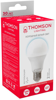 Лампа светодиодная Thomson TH-B2305 15Вт цок.:E27 груша 220B 6500K св.свеч.бел.хол. A60 (упак.:1шт) - купить недорого с доставкой в интернет-магазине
