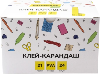 Клей-карандаш Silwerhof Eco 21гр ПВА дисплей картонный - купить недорого с доставкой в интернет-магазине
