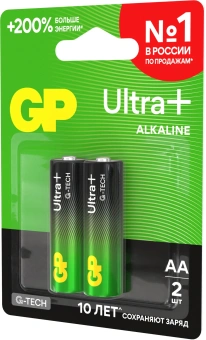 Батарея GP Ultra Plus Alkaline 15AUPA21-2CRSBNN2 AA (2шт) блистер - купить недорого с доставкой в интернет-магазине