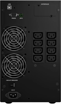 Источник бесперебойного питания Powercom Macan Plus MAC2000TIN 2000Вт 2000ВА черный - купить недорого с доставкой в интернет-магазине