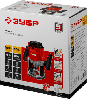 Фрезер Зубр ФМ-1650 1650Вт 26000об/мин макс.ход:50мм - купить недорого с доставкой в интернет-магазине